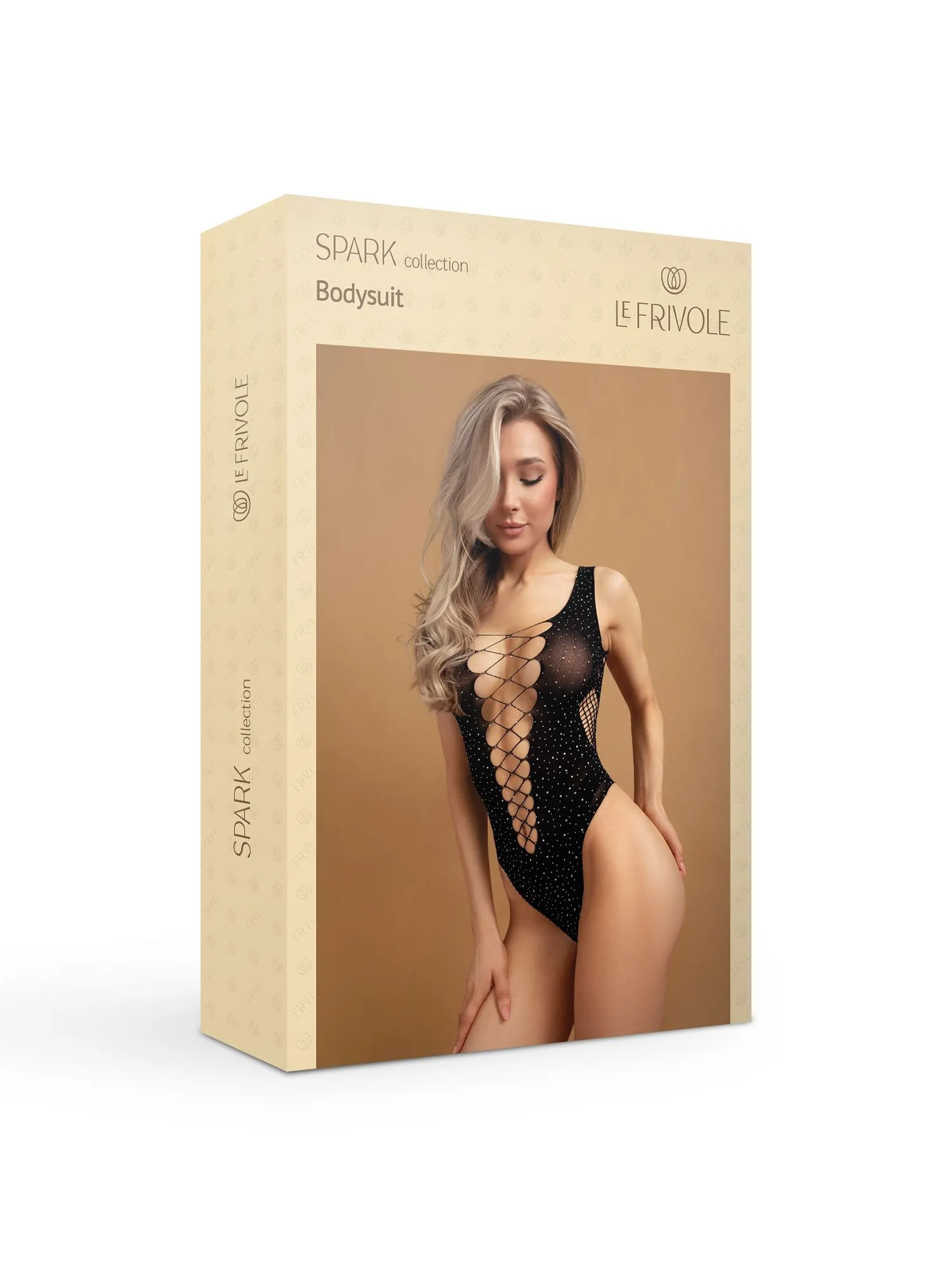 Эротическое черное боди с вырезами на животе искрящееся старазами в 