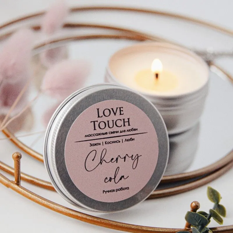 свеча массажная love touch вишня-кола, 50 мл в 