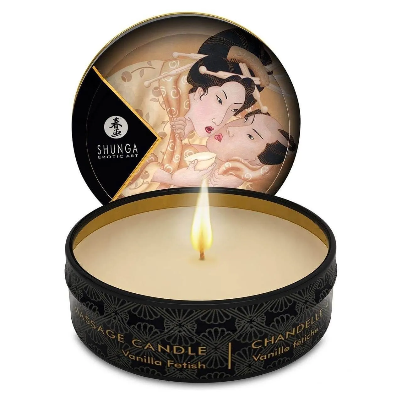 массажная свеча shunga mini massage candle vanilla, 30 мл в 