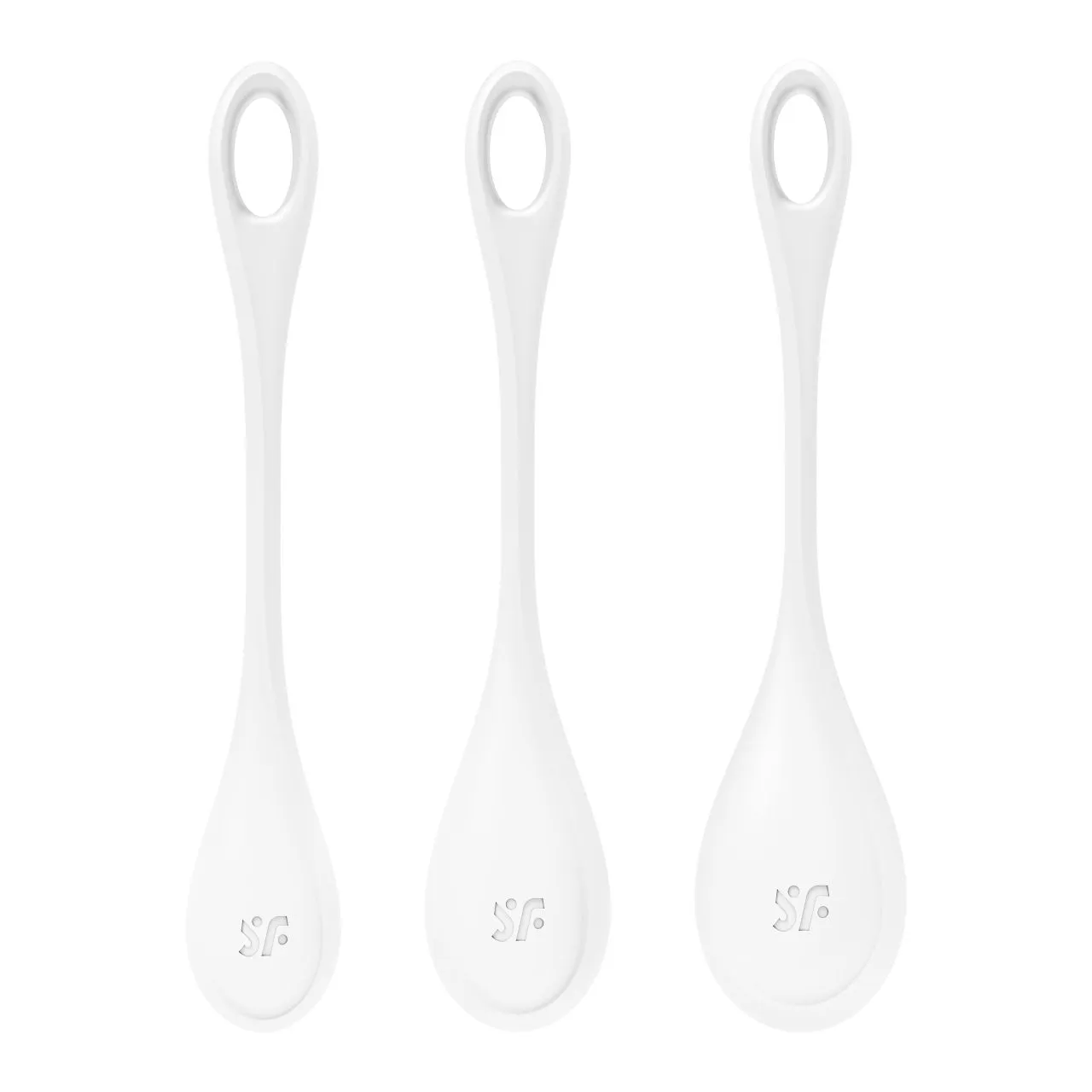 набор одинарных вагинальных шариков yoni power 1 (белый) в 