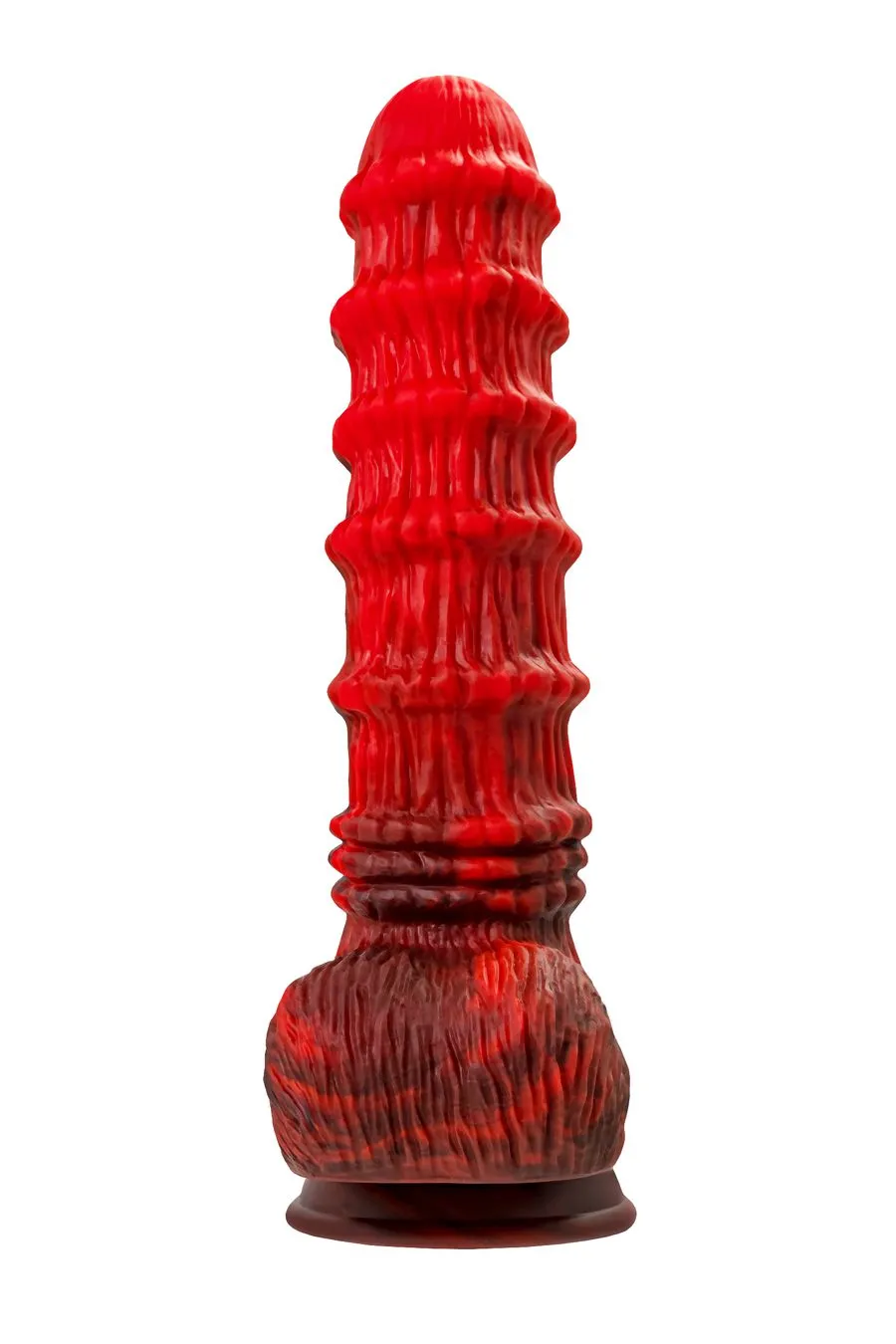 вибратор black&red by toyfa monster tops, силикон, красно-черный, 27 см в 