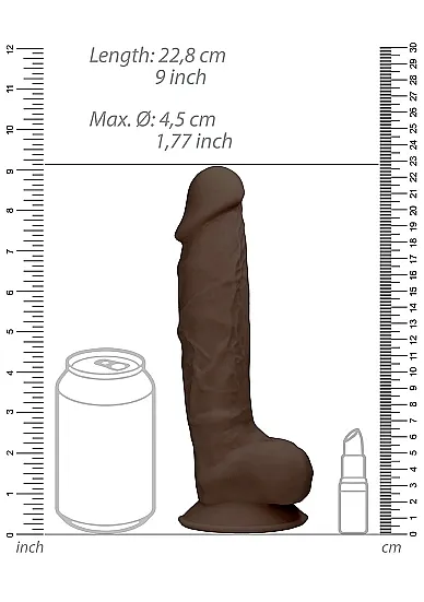 фаллоимитатор silicone dildo with balls - 22,8 см в 