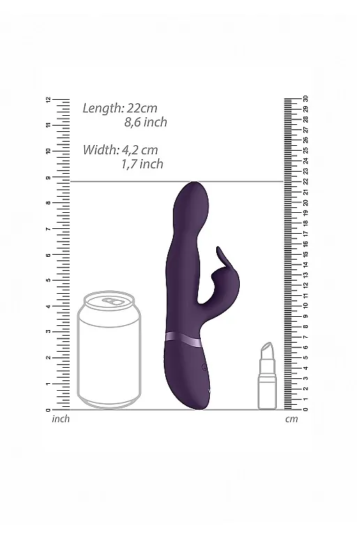 вибромассажер-кролик niva с ротацией 360 градусов и с функцией "мгновенный оргазм" в 