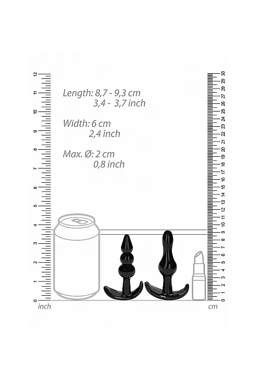 набор анальных пробок no. 80 4-piece butt plug set в 