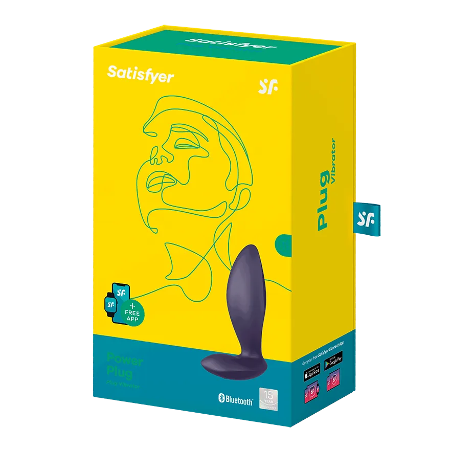 анальная пробка с вибрацией power plug violet 003306sa в 