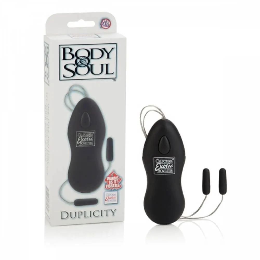 вибропули california exotic novelties body & soul duplicity, черные в 