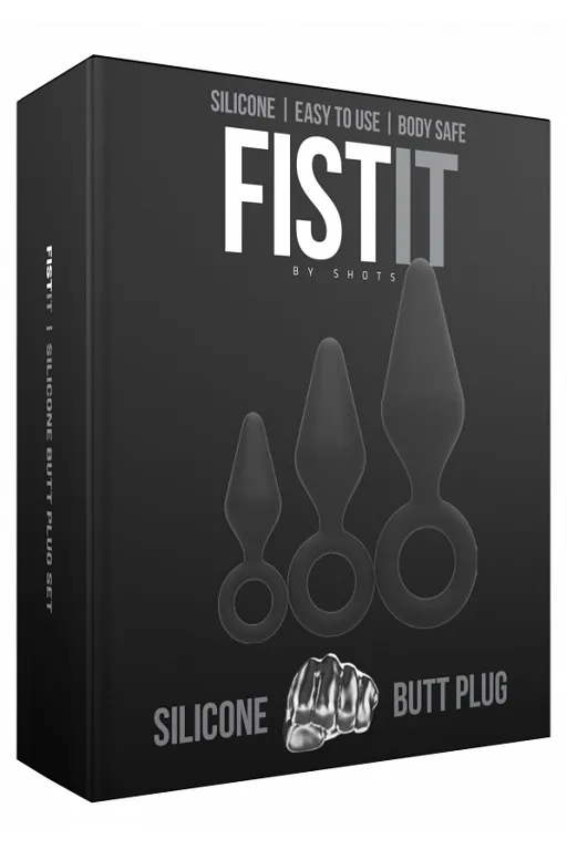 набор анальных пробок silicone butt plug set в 