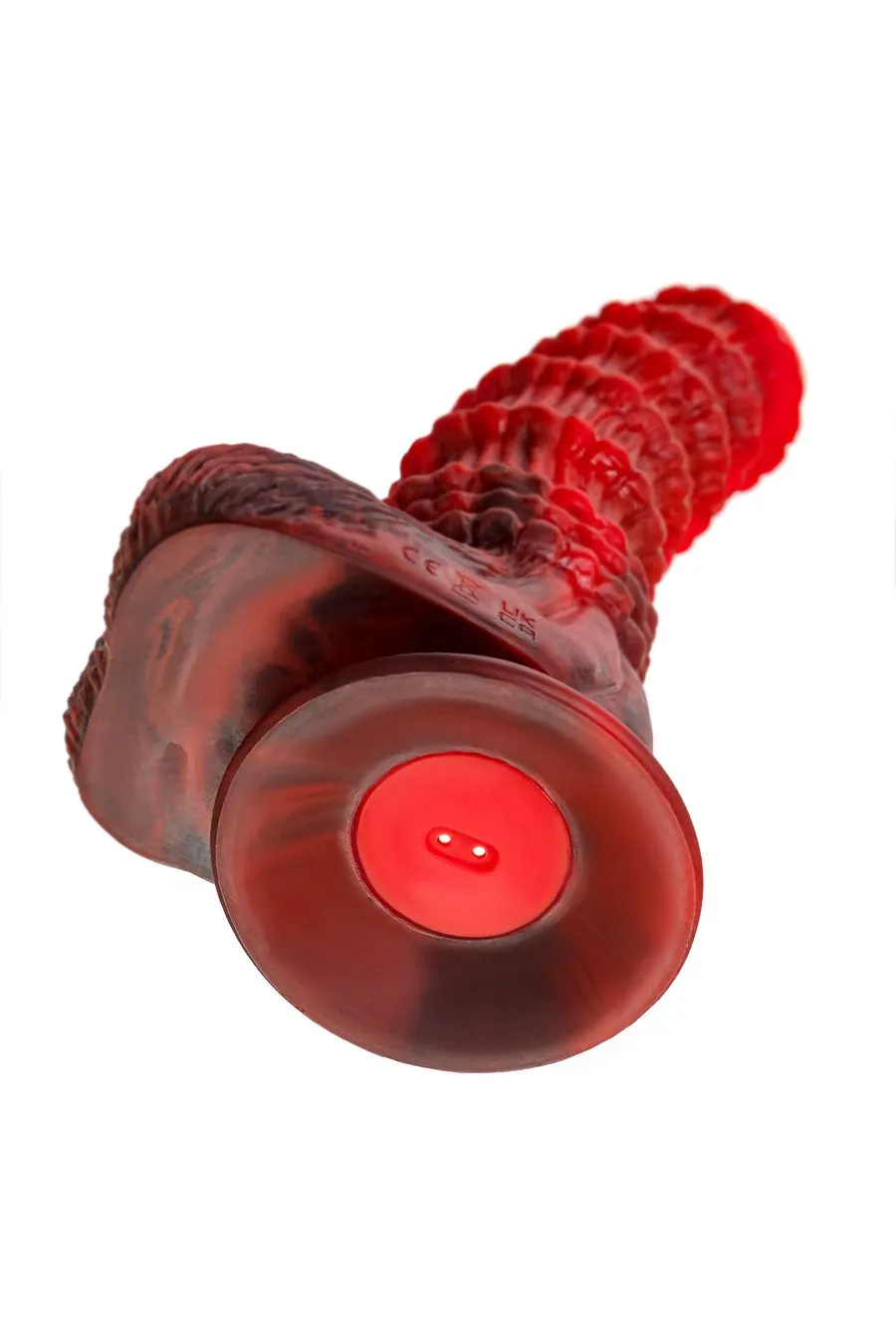 вибратор black&red by toyfa monster tops, силикон, красно-черный, 27 см в 