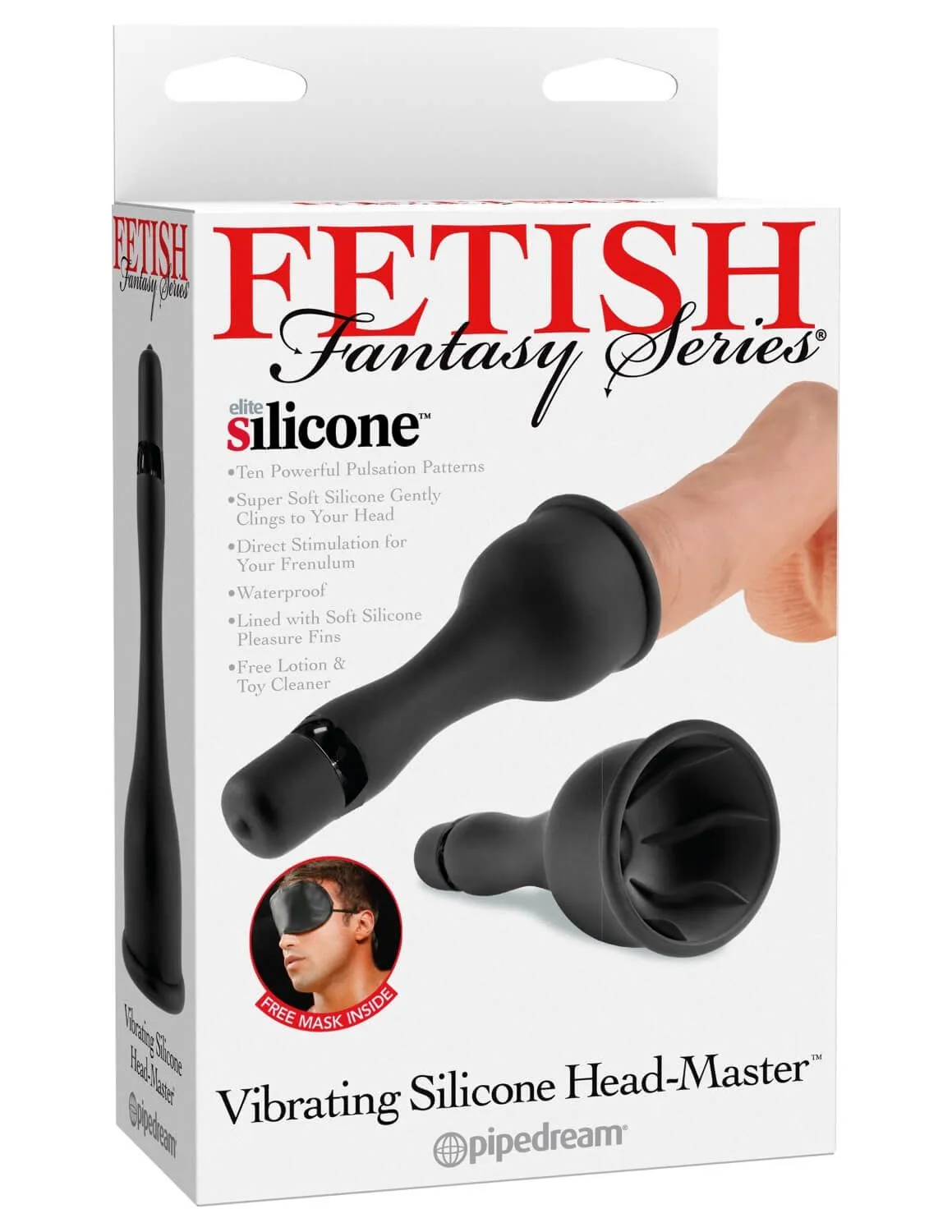мастурбатор pipedream vibrating silicone head-master, черный в 