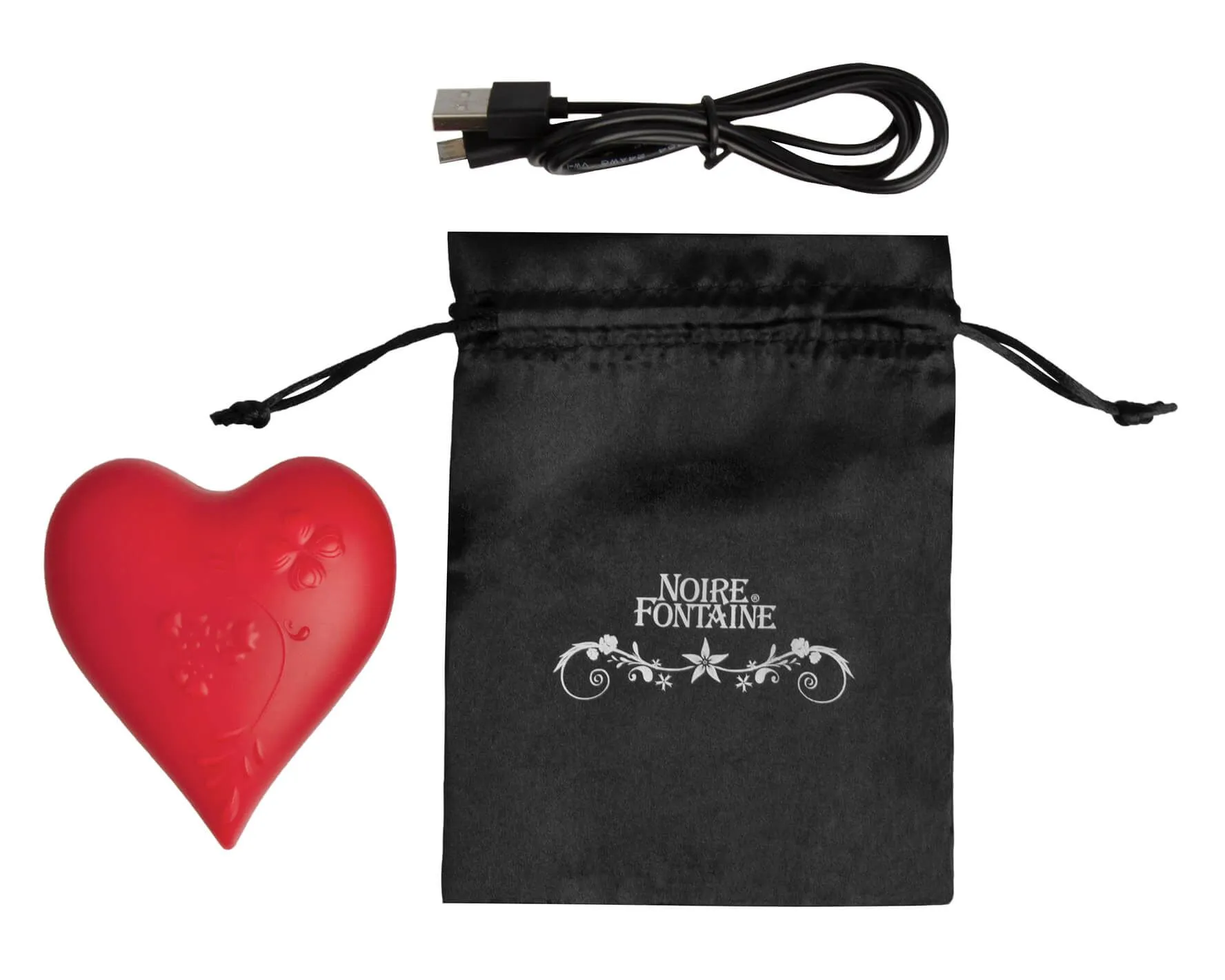 универсальный массажер noire fontaine coeur damour сердце, красный в 