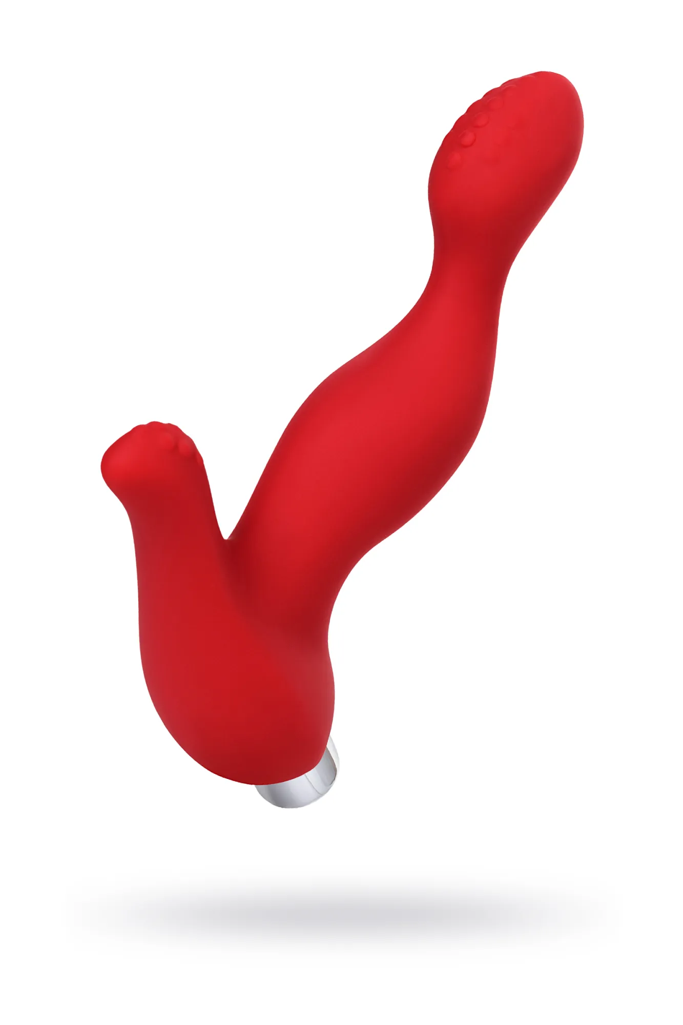 вибростимулятор простаты штучки-дрючки, силикон, красный, 12,5 см в 