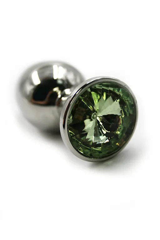 Анальная пробка "Large" из аллюминия light green