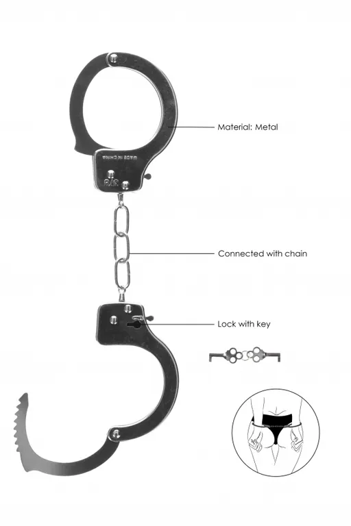 металлические наручники pleasure handcuffs в 