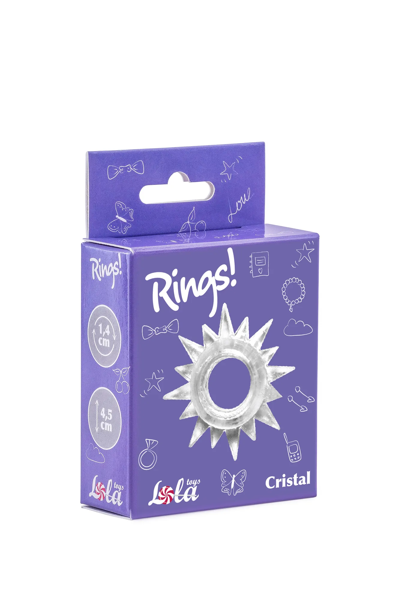 эрекционное кольцо rings cristal white 0112-12lola в 