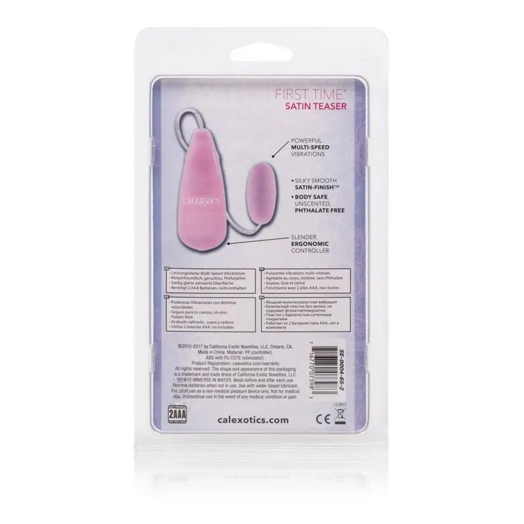 виброяйцо california exotic novelties first time satin teaser, розовое в 