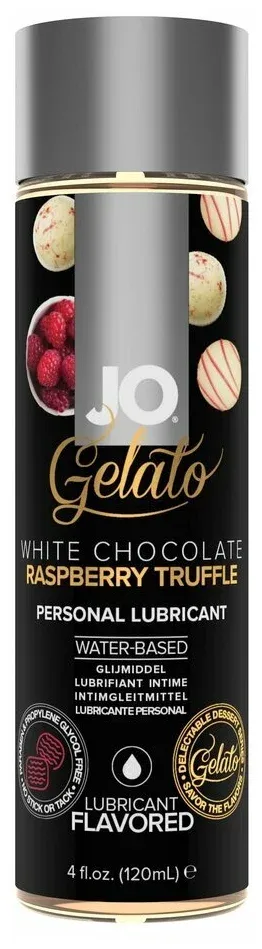 лубрикант съедобный system jo трюфели из белого шоколада с малиной, 120 мл в 