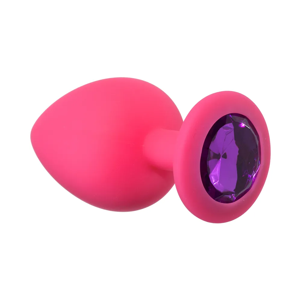 анальная пробка emotions cutie large pink dark purple crystal 4013-02lola в 