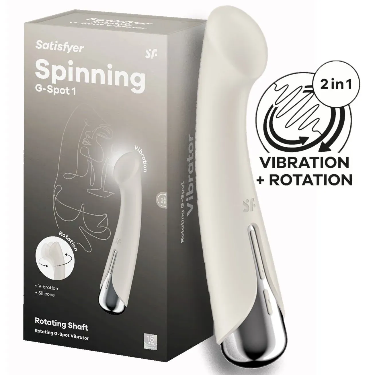 вибромассажер spinning g-spot 1 (beige)  в 