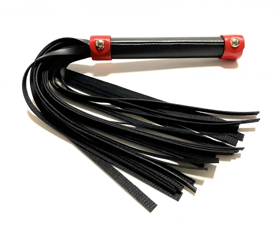 плеть из эко-кожи чёрно-красная 50013ars в 