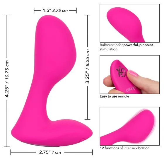 перезаряжаемый массажер с управлением при помощи пульта calexotics silicone remote g spot arouser в 