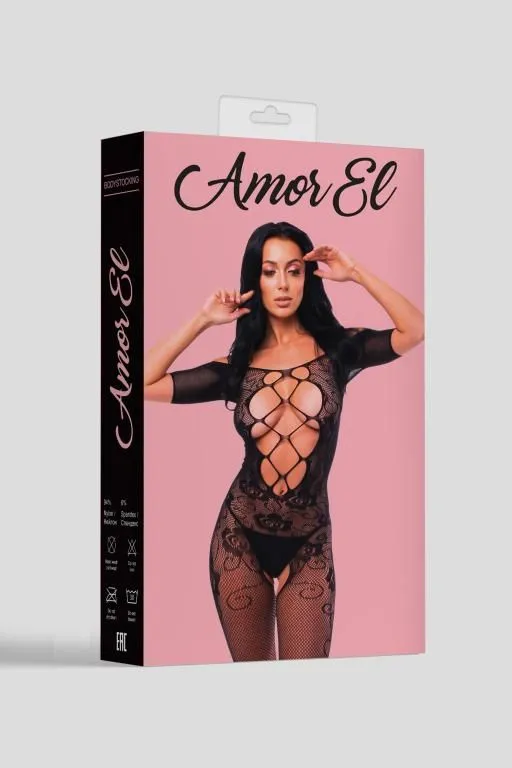 Эротическое кетсьюит (боди-комбинезон) cristina s/l черный в 