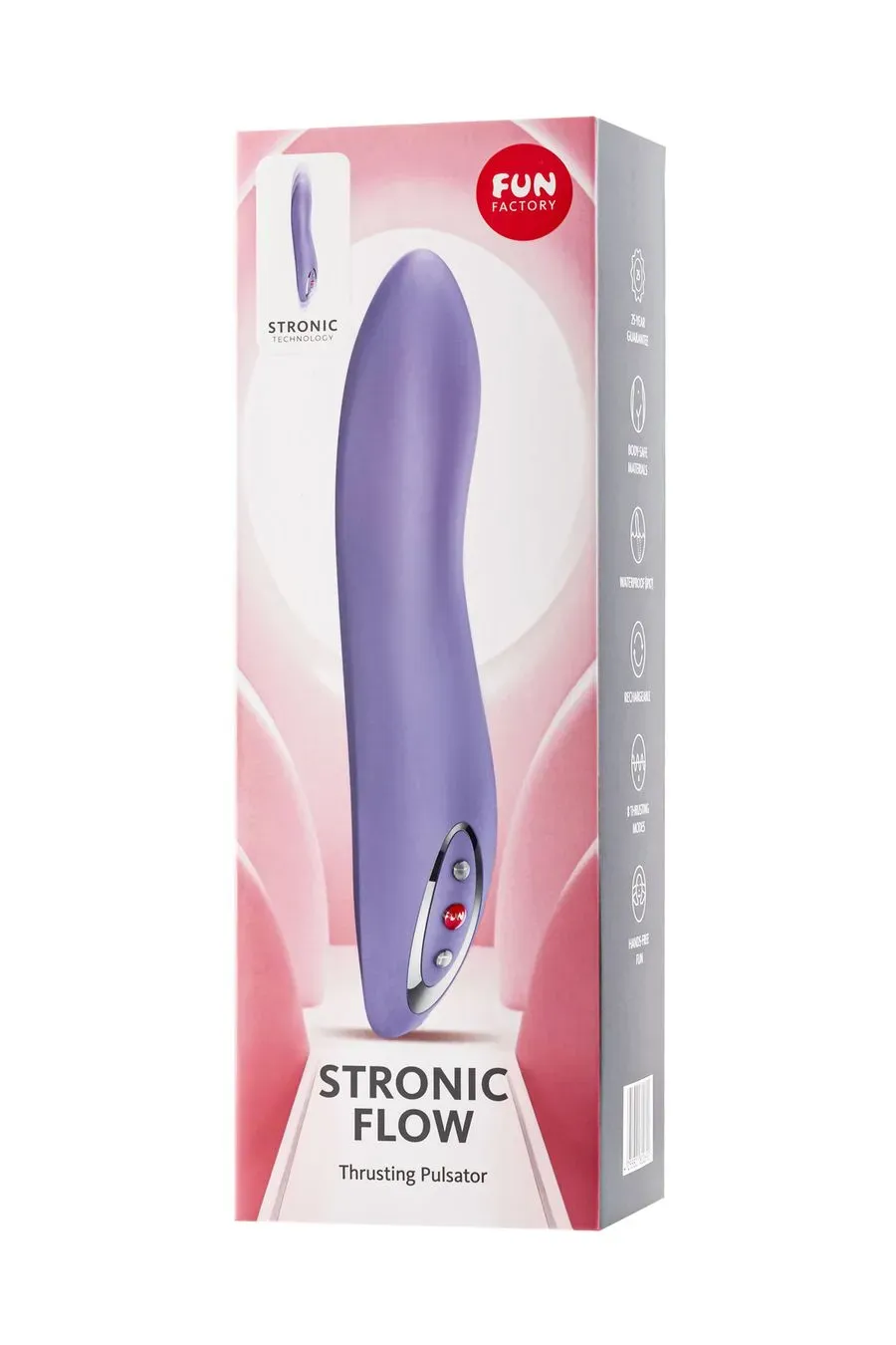 пульсатор fun factory stronic flow, силикон, сиреневый, 21,6 см в 