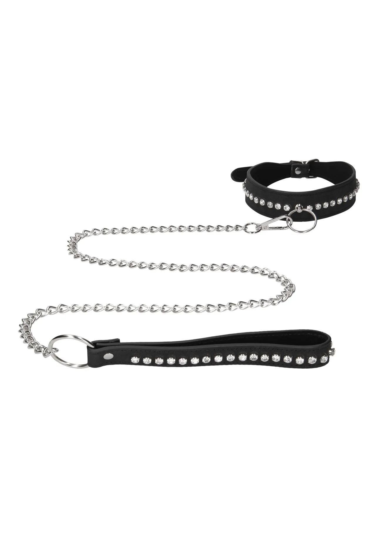 ошейник diamond studded collar with leash в 