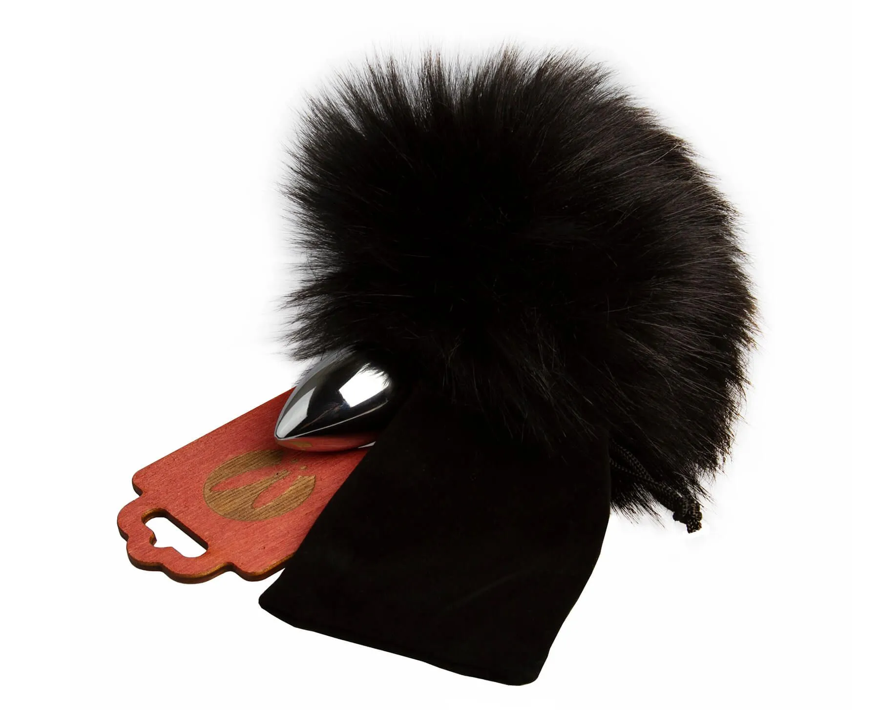 анальная пробка pinkrabbit с хвостом кролика, черная в 