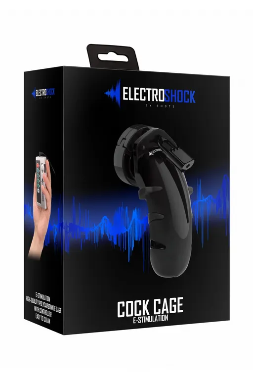 мужской пояс верности с электростимуляцией e-stim cockcage shots electroshock в 