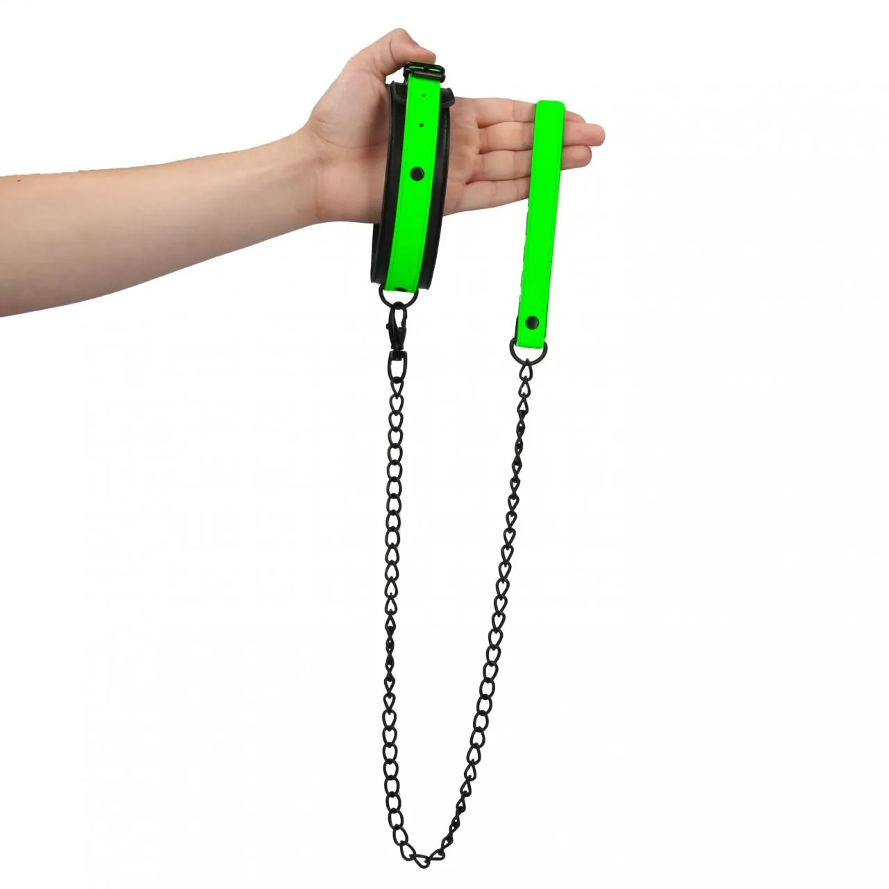 ошейник с поводком люминисцентный в 