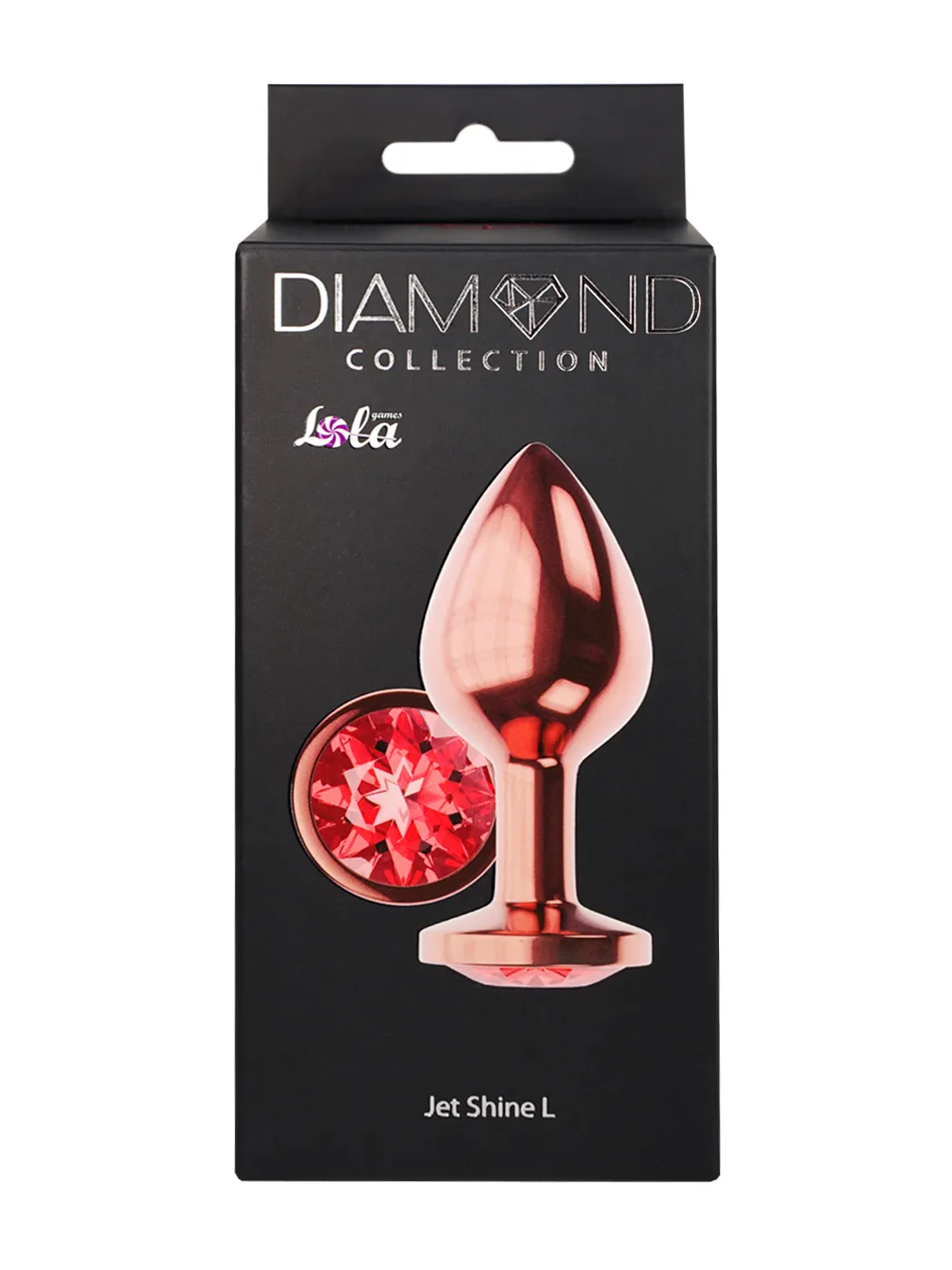 анальная пробка diamond ruby shine l розовое золото 4024-02lola в 