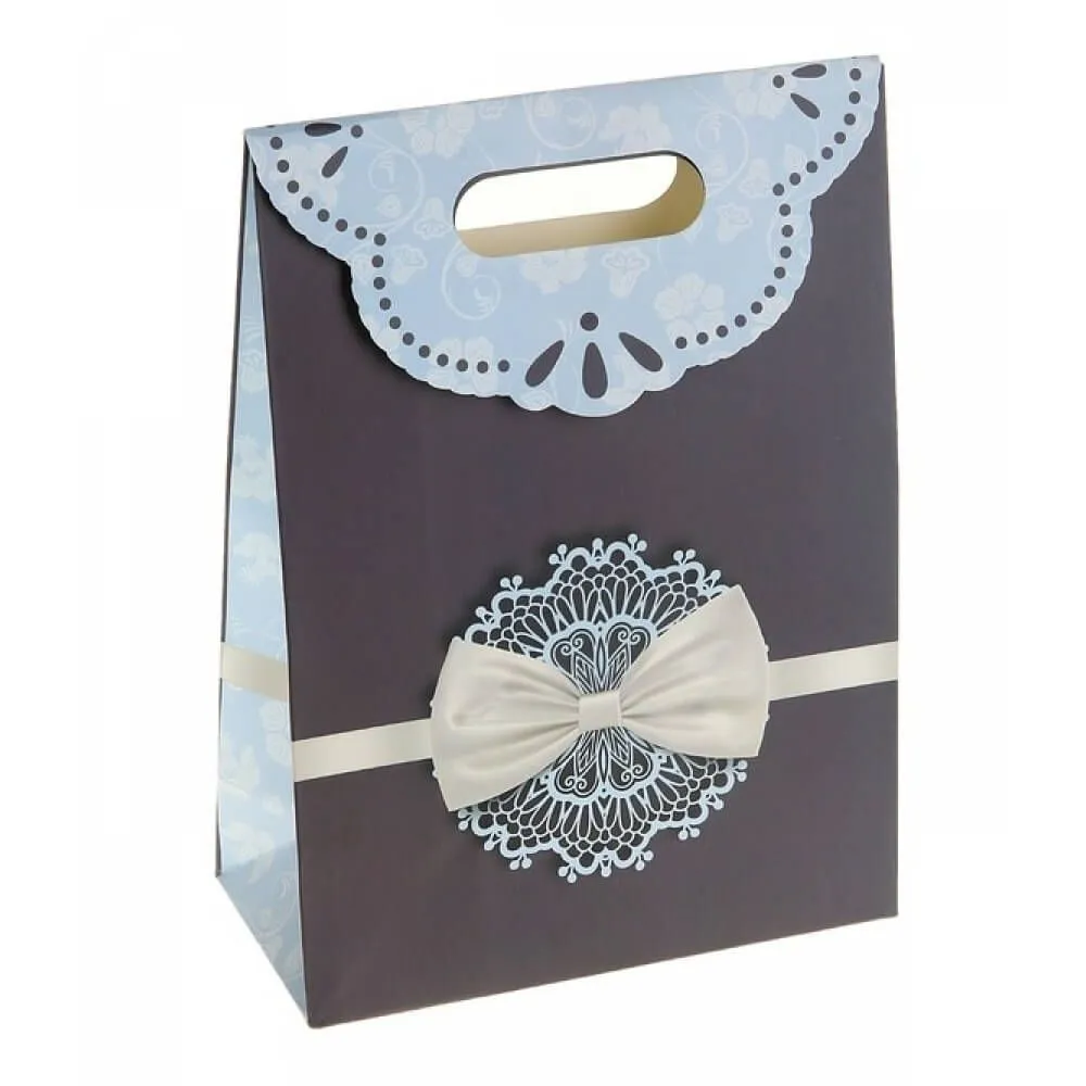 Пакет "Бантик в кружевах", с клапаном
