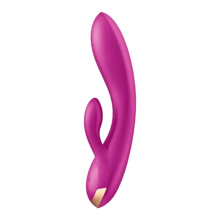 вибратор-кролик satisfyer double flex с двумя клиторальными отростками (фиолетовый) в 
