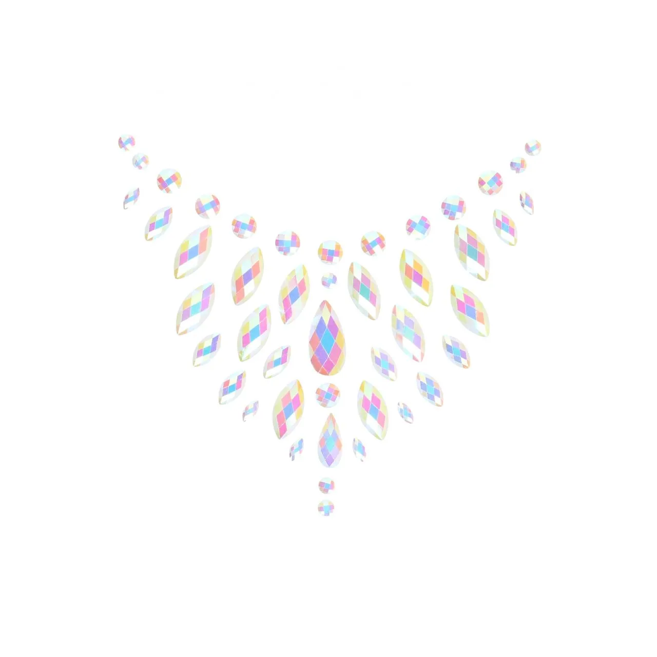 декоративное украшение (камни) на клеевой основе body jewelry stickers - chest - glow in the dark - в 