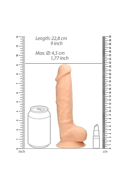 фаллоимитатор silicone dildo with balls - 22,8 см. в 