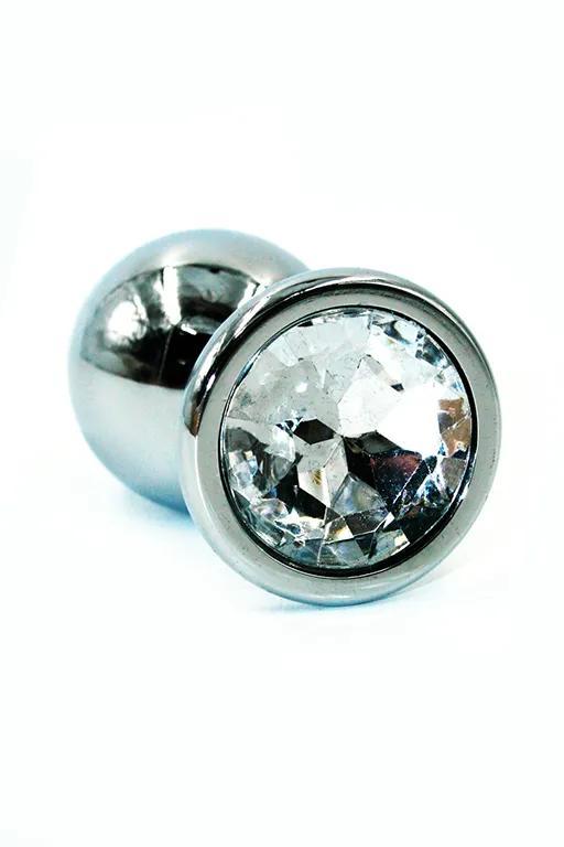 Анальная пробка "Medium" хромированная clear