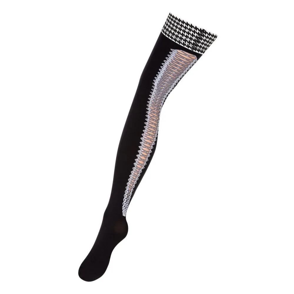 Эротическое чулки charmante henselar, черно-белые, l-xl в 