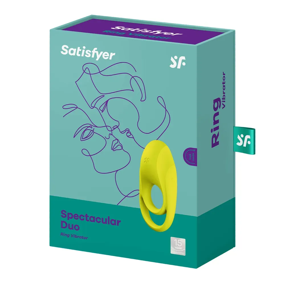 эрекционное кольцо satisfyer spectacular duo, жёлтое в 