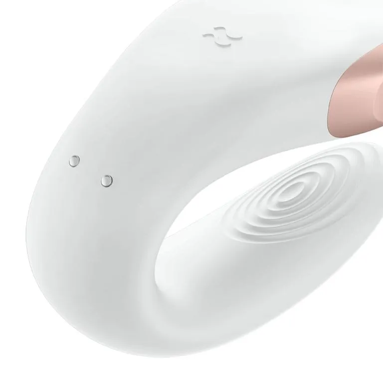 парный вибратор satisfyer double love с возможностью управления через пульт и приложение (белый) в 