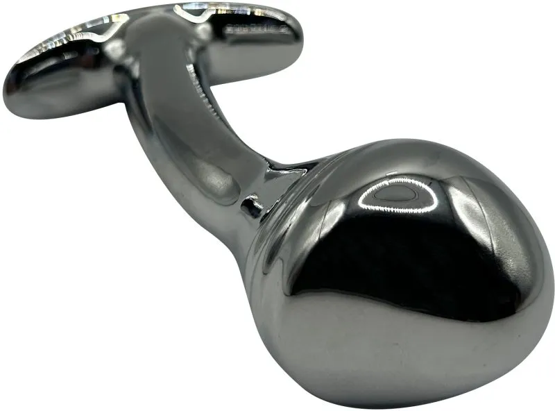 изогнутая алюминивая анальная пробка для ношения medium  в 