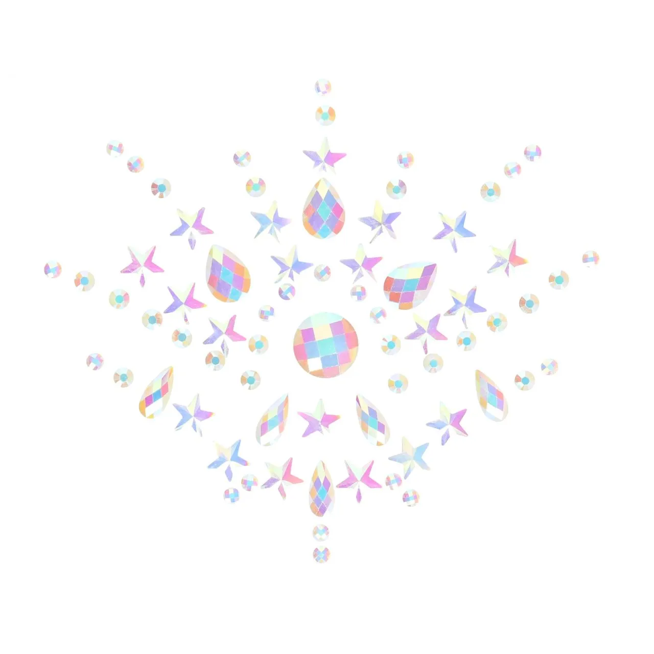 декоративное украшение (камни) на клеевой основе body jewelry stickers - chest - glow in the dark - в 