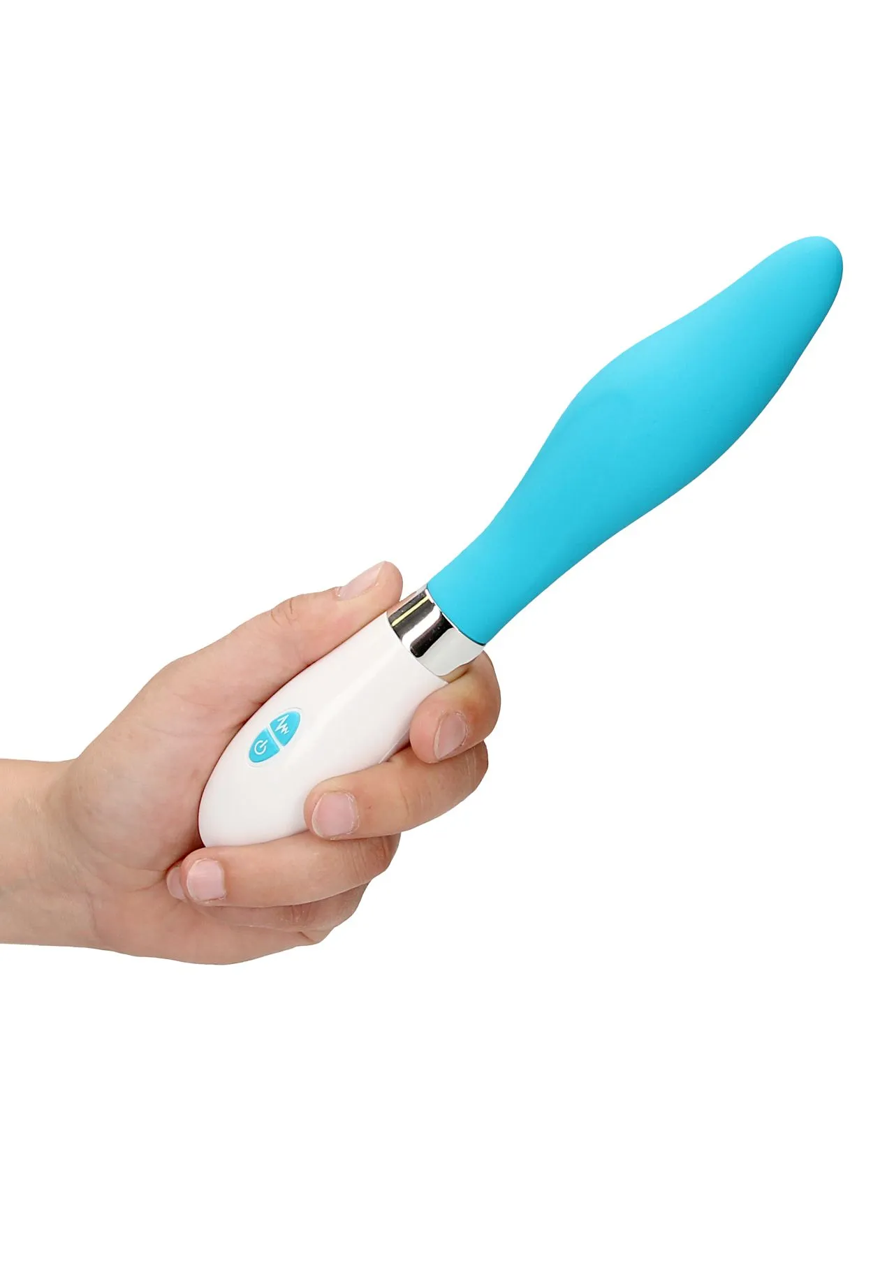 яркий вибромассажер  athamas (небесно голубой) в 