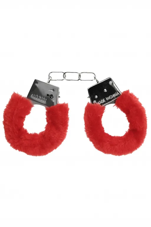 металлические наручники с меховой обивкой beginner's handcuffs furry в 