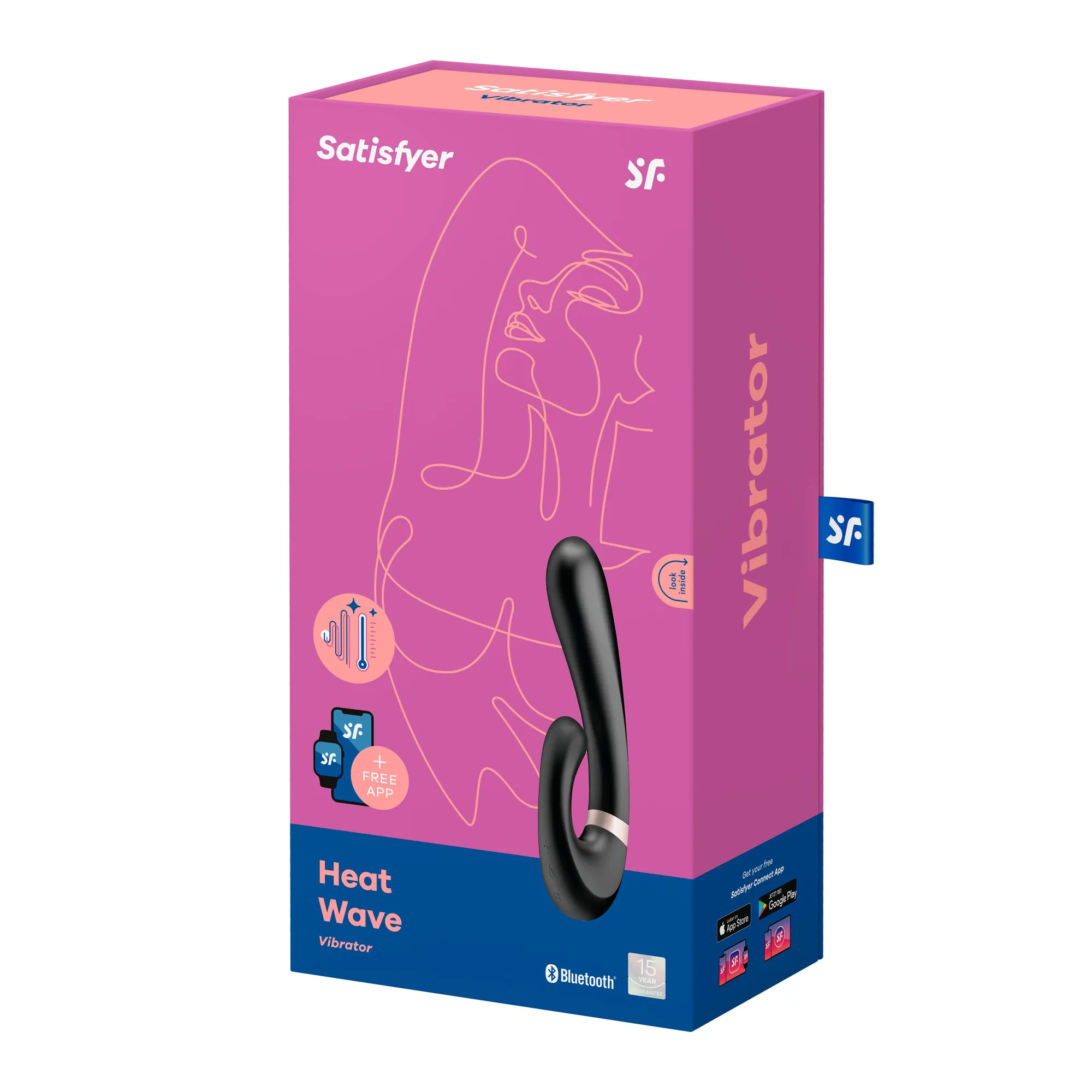 Вибратор-кролик Heat Wave с функцией нагрева (черный)