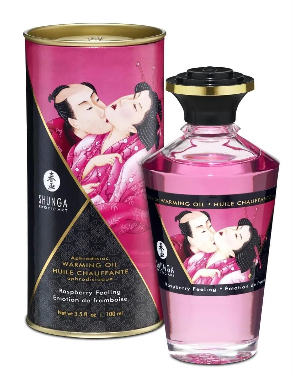 Масло съедобное Shunga Raspberry feeling с афродизиаком, малина, 100 мл