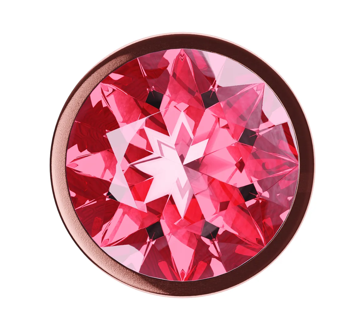 анальная пробка diamond ruby shine s розовое золото 4024-01lola в 