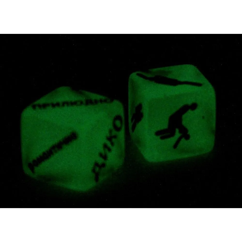 кубики неоновые "как действовать и в какой позе", 2 штуки в 