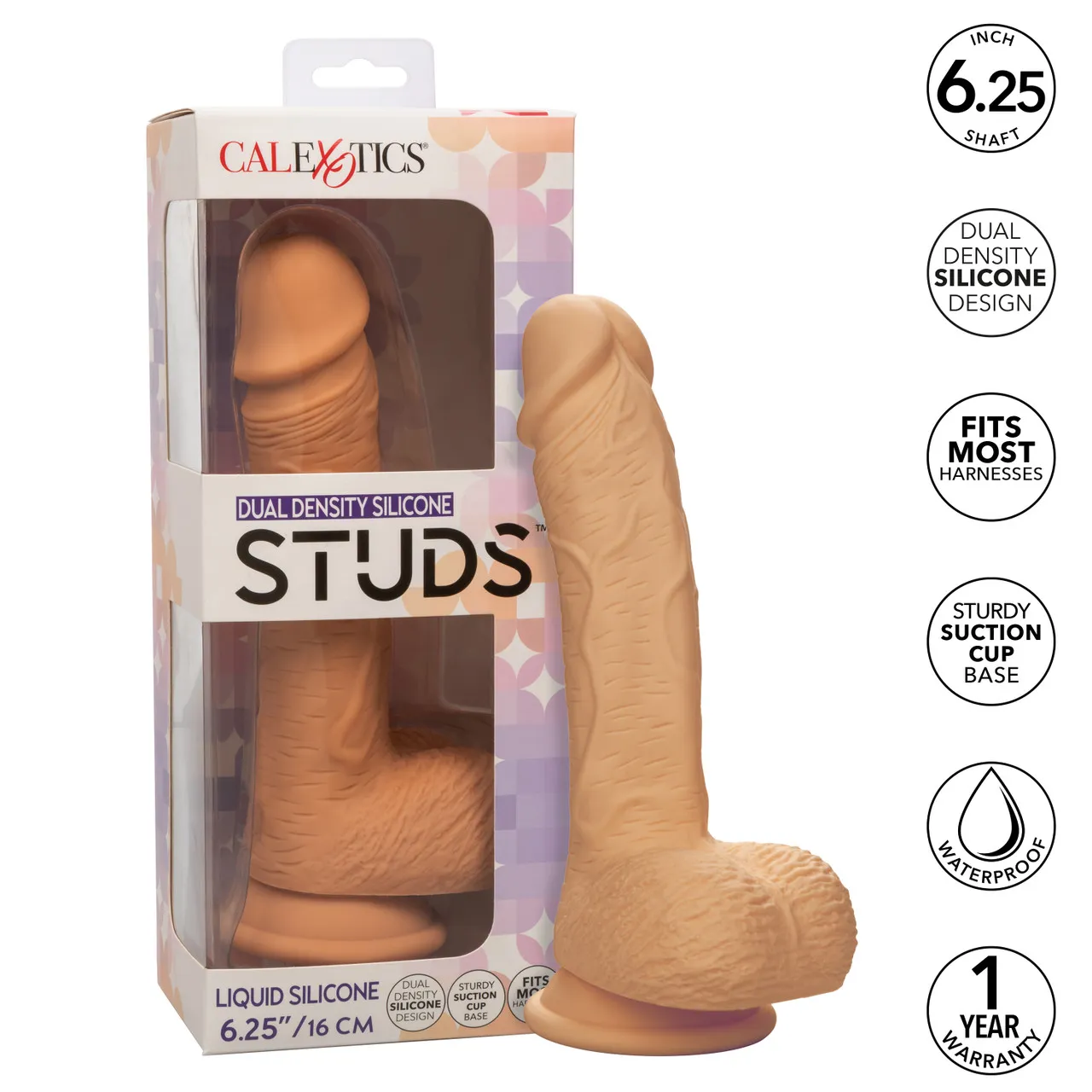 фалоимитатор dual density silicone studs (16 х 4 см.) в 