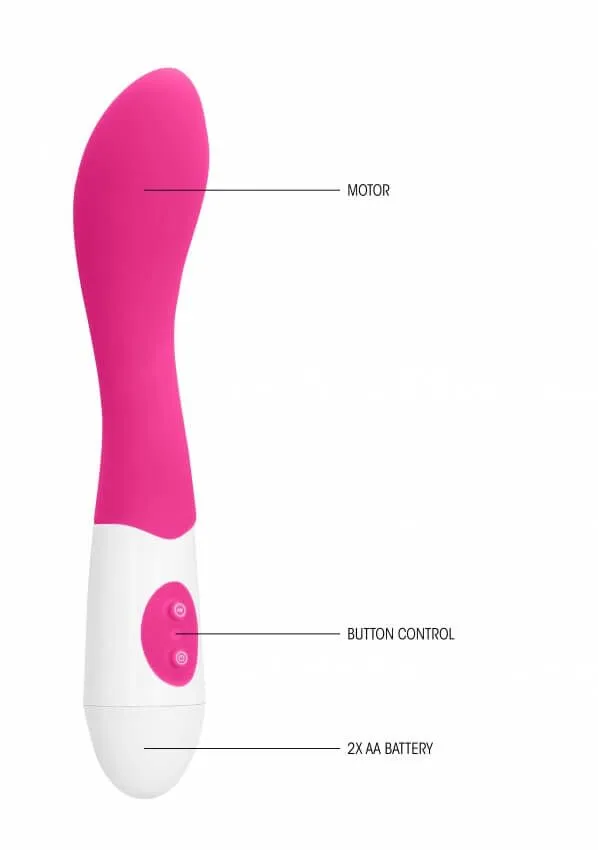 вибромассажер изогнутый bend vibrator, розовый в 