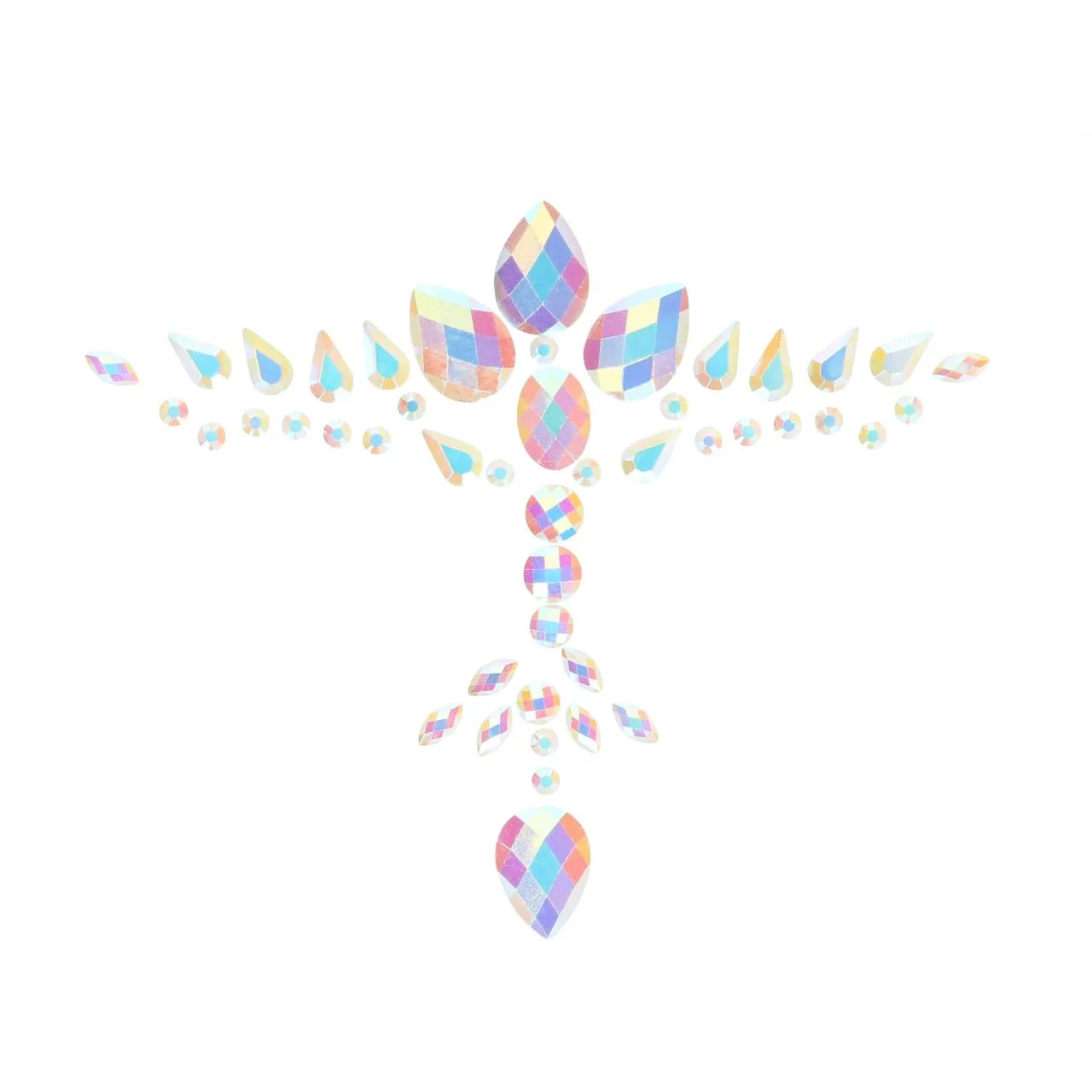 декоративное украшение (камни) на клеевой основе body jewelry stickers - chest - glow in the dark - в 